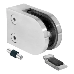 Suport pentru sticlă 6-12,76 mm 63x45x30 mm consolă și pin AISI 304 sistem plat satin