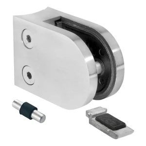 Suport sticlă 6-12,76 mm consolă și pin 63x45x30 mm AISI 304 sistem 42,4 mm satin