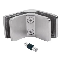 Suport sticlă 6-12,76 mm 90° pătrat 72x45x30 mm pin AISI 304 satin