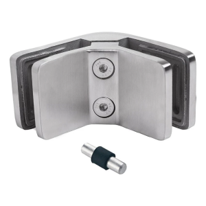 Suport sticlă 6-12,76 mm 90° pătrat 72x45x30 mm pin AISI 304 satin