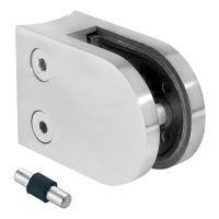 Suport sticlă 6-12,76 mm 63x45x30 mm cu pin AISI 304 sistem 48,3 mm satin