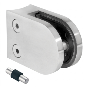 Suport sticlă 6-12,76 mm 63x45x30 mm cu pin AISI 304 sistem 48,3 mm satin