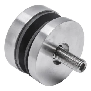 Suport punctual pentru sticlă 8-17,52mm fi 50/8/M10x50 AISI 304 sistem plat satin