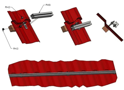 Profil de aluminiu 221cm 40x40 pentru șuruburi cu ciocan Anodizat PV-01-08-AN (2)