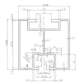 Profil de aluminiu 221cm 40x40 pentru șuruburi cu ciocan Anodizat PV-01-08-AN (3)