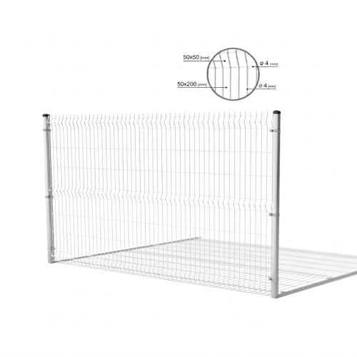 Panouri de gard 3D 1230x2500 mm sârmă 4 mm 51 sârme grafit RAL 7016 (50 buc.) 000-486 (1)