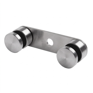 Clemă dublă pentru sticlă 8-21,52mm fi 30/M8 L=150mm AISI304 universală satin