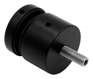 Suport punctual rotulă pentru sticlă fi 50mm filet M10 sistem plat negru