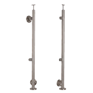 Stâlp final stâng fi 42,4x1230mm AISI304 fixare laterală satinat