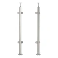 Stâlp balustradă colțar pentru sticlă fi 42,4x1060/1102,4mm 4 suporturi șlefuit 000-559 (1)
