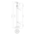Stâlp balustradă colțar pentru sticlă fi 42,4x1060/1102,4mm 4 suporturi șlefuit 000-559 (5)