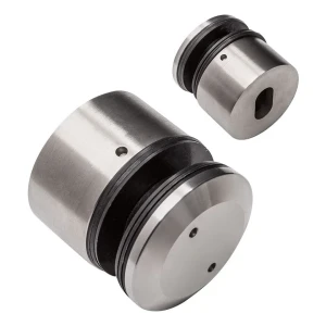 Suport punctual sticla 8-16,76mm fi 48/26/M10x38 AISI304 cu cheie sistem plat satinat