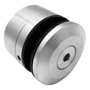 Suport punctual sticlă 8-16,76mm fi 48/26/M10x38 cu cheie Allen AISI304 satinat sistem plat