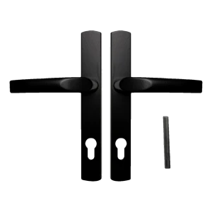 PSG – mâner din aluminiu negru cu placă 234×32 mm, distanța între axe 72 mm