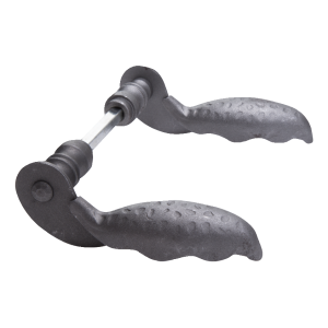 Postal – mâner din oțel forjat pentru poartă și portiță H150×L80 mm complet