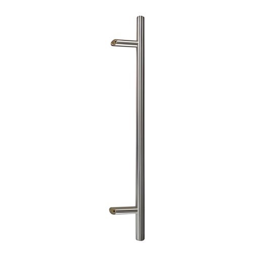 Mâner de ușă unilateral rotund ø32 × 1200 mm – oțel AISI 304, satinat, montaj 45° 000-719 (1)