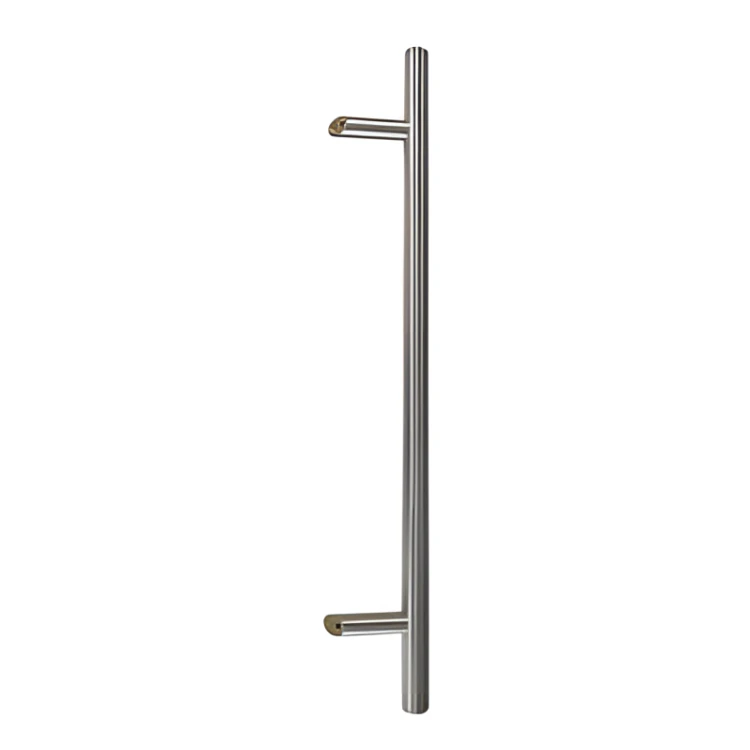 Mâner de ușă unilateral rotund ø32 × 1200 mm – oțel AISI 304, satinat, montaj 45° 000-719 (1)