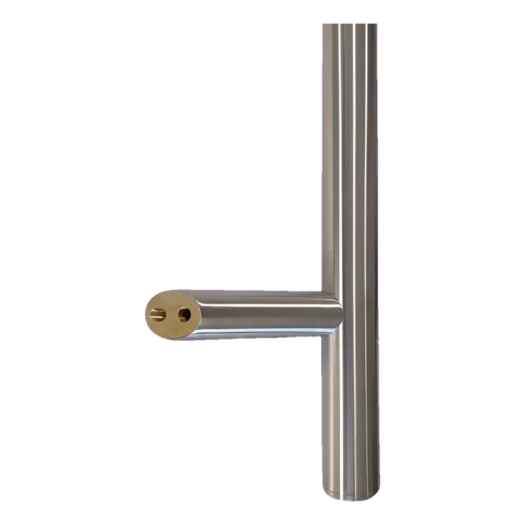 Mâner de ușă unilateral rotund ø32 × 1200 mm – oțel AISI 304, satinat, montaj 45° 000-719 (2)