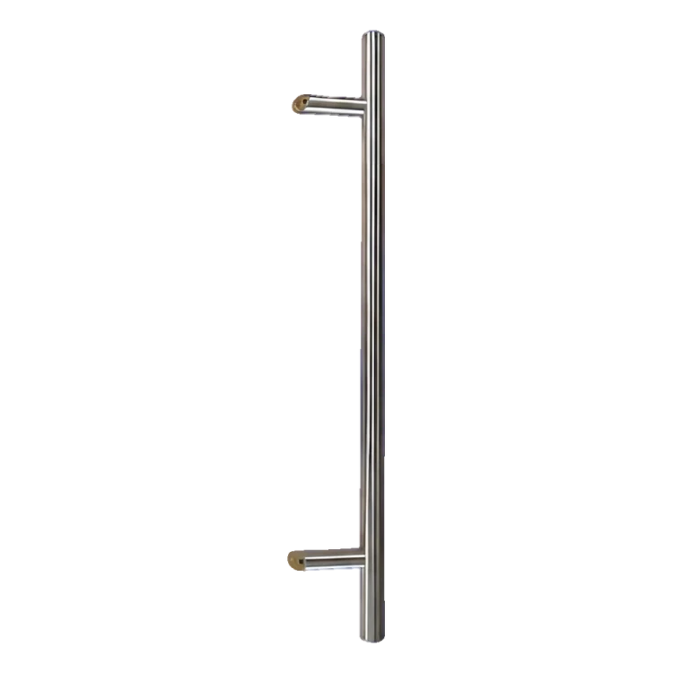 Mâner de ușă unilateral rotund 32×800 mm – oțel inoxidabil AISI 304, satinat, fixare 45° 000-723 (1)