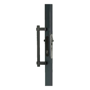 Locinox – mâner fix pentru poartă din aluminiu anodizat 365 mm, negru, unilateral 60°