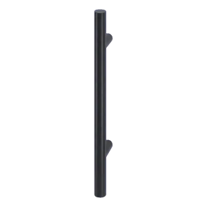 PSG – mâner de ușă unilateral rotund 500 mm negru AISI 304, fixare 90°