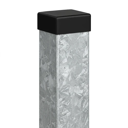 Stâlp de gard 80x80x2 mm, lungime 2,4 m, zincat 000-489 (1)