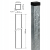 Stâlp de gard 80x80x2 mm, lungime 2,4 m, zincat 000-489 (4)