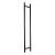 PINOX mâner de ușă bilateral rotund negru fi 32 x 1400 mm AISI 304 000-747 (1)