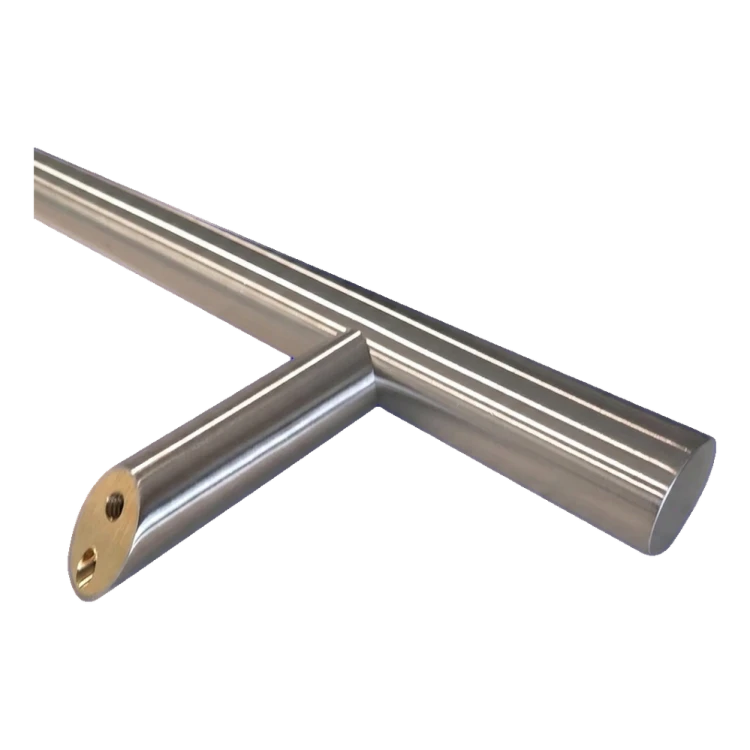Mâner-antabă pentru uși unilateral rotund 45° oțel AISI 304 satinat 32×1000 mm 000-752 (3)
