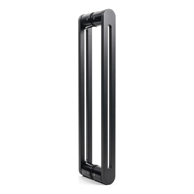 Mâner de ușă bilateral dreptunghiular PSG 90° din oțel negru 40×450 mm 000-768 (1)