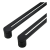 Mâner de ușă bilateral dreptunghiular PSG 90° din oțel negru 40×450 mm 000-768 (4)