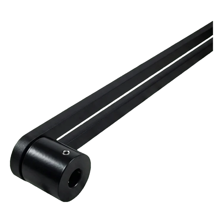 Mâner de ușă bilateral dreptunghiular PSG 90° din oțel negru 40×450 mm 000-768 (5)