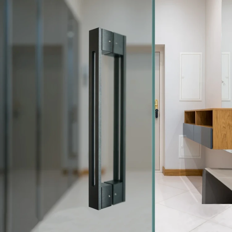 PSG mâner de ușă bilateral dreptunghiular 90° oțel negru mat 40×478 mm 000-769 (7)