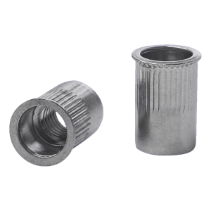 Nitronit filetat M10 A2 – flanșă conică redusă, zimțată, AISI 304