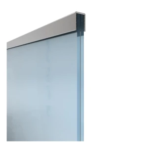 Kozza – mâner din aluminiu dreptunghiular pentru sticlă 12–13,52 mm, anod mat, 5 m