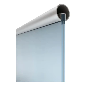 Mâner rotund din aluminiu Kozza Ø40 mm pentru balustradă din sticlă – sticlă 12–13,52 mm, 5 m