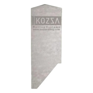 Capac lateral drept Kozza pentru profilul de balustradă din sticlă KE 120 – aluminiu, anodizare mată