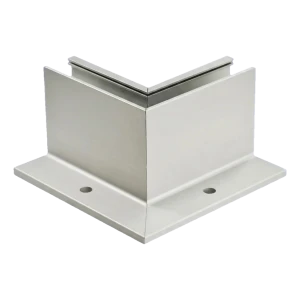Profil colțar L interior din aluminiu pentru balustrade din sticlă 230×120×95 mm