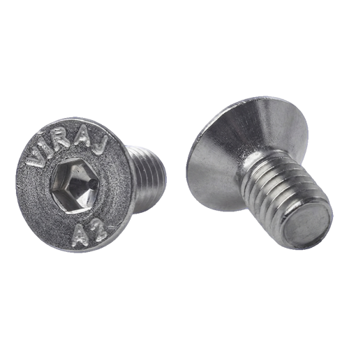 Șurub cu cap conic M6x12 mm A2 DIN 7991 – socket hexagonal, oțel inoxidabil 000-814 (1)