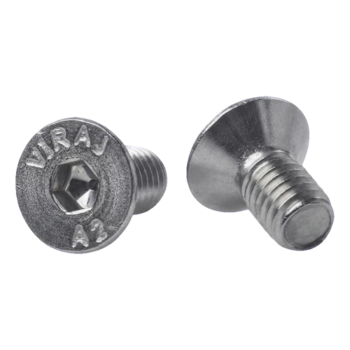 Șurub cu cap conic M6x12 mm A2 DIN 7991 – socket hexagonal, oțel inoxidabil 000-814 (1)