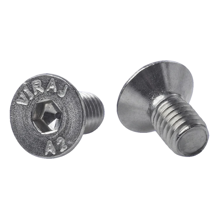 Șurub cu cap conic M6x12 mm A2 DIN 7991 – socket hexagonal, oțel inoxidabil 000-814 (1)