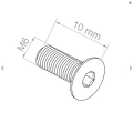 Șurub cu cap conic M6x10 DIN 7991 – oțel inoxidabil A2 (AISI 304), alveolă hexagonală 000-815 (2)