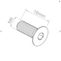 Șurub cu cap conic M6x16 DIN 7991 – oțel inoxidabil A2 (AISI 304), soclu hexagonal 000-816 (2)