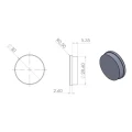 Kozza capac din aluminiu pentru profiluri balustrade din sticlă KE 105 / KE 115 – anodizare mat 000-847 (3)