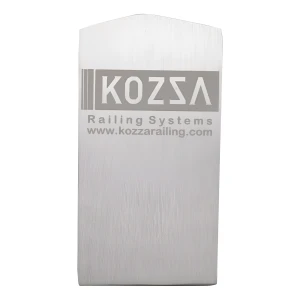 Capac lateral stânga Kozza pentru profil balustradă sticla U KE 100 – aluminiu anodizat mat
