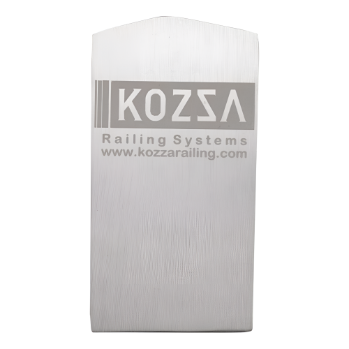 Capac lateral stânga Kozza pentru profil balustradă sticla U KE 100 – aluminiu anodizat mat 000-857 (1)