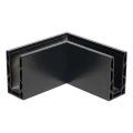 Kozza KE 100 – profil U de colț exterior 90° pentru balustrade din sticlă, gri închis RAL 7021 000-858 (1)