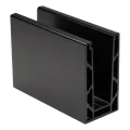 Kozza KE 100 – profil U pentru balustrade din sticlă completă 5000 mm negru, fixare de sus 000-861 (1)