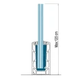 Kozza KE 100 – profil U pentru balustrade din sticlă completă 5000 mm negru, fixare de sus 000-861 (2)