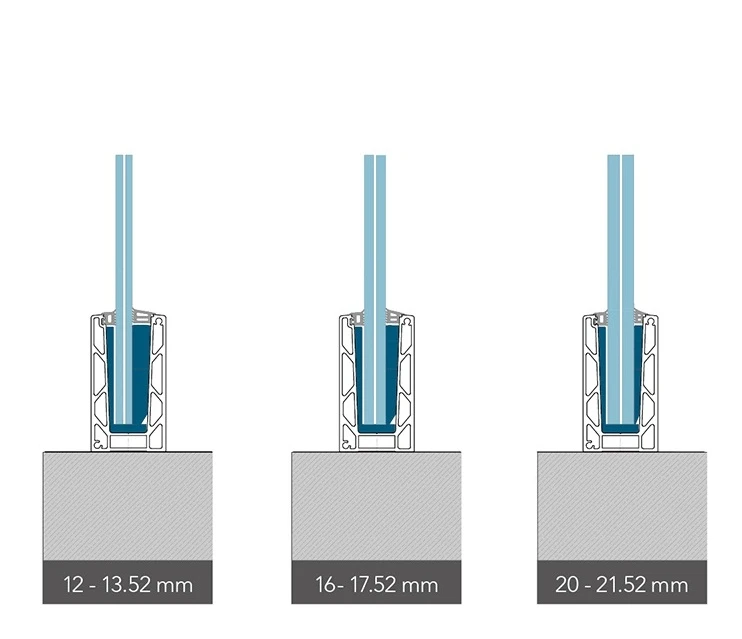 Kozza KE 100 – profil U pentru balustrade din sticlă 5000 mm gri închis 000-862 (3)